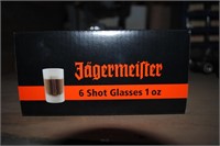6 NIB JAGERMEISTER SHOT GLASSES