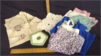 VINTAGE LINENS - CROCHET, HOT PADS, APRONS