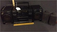 SONY CD, RADIO, CASSETTE-CORDER WITH (2)