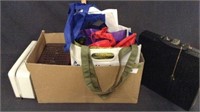 (3) HANDLED CASES AND GROUP OF SHOPPING BAGS
