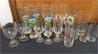 20 PC OF ASSORTED STEMWARE,AND BEER GLASSES