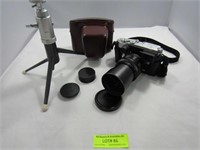Leica Camera Model M-3 with Lens, Case, and Tripod