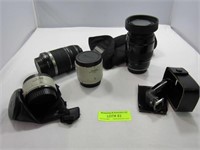 Five Assorted Canon Lenses, etc.