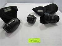 Three Assorted Pentax Lenses 135/20-35/Converter