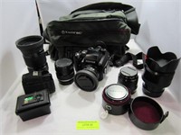 Pentax Camera and 4 Lens 645N Camera Serial # 5597