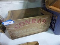 Conrad beverage wood crate