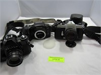Three Assorted Pentax Cameras Electrospotmatic - P