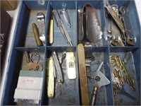 Vintage church keys - knives - shoe horns