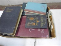 Box w/ vintage bibles - religious books