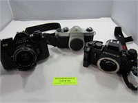 Three Assorted Pentax Camera Bodies