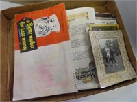 Box misc. vintage paper items