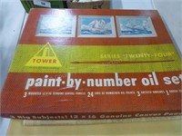 Vintage paint by numbers and Lionel Barrymore pict