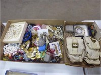 2 boxes misc. jewelry (some vintage)