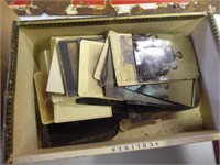 Box w/ vintage photos & tin types