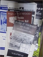 Box w/ vintage project pamphlets