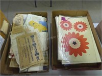 2 boxes misc. vintage paper items