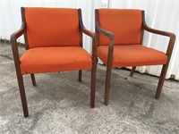 (2) Orange Side Chairs