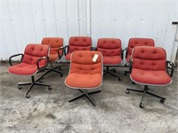 (7) Knoll Pollock Chairs Orange