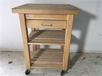 Butcher Block Rolling Stand