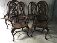 8 Dinning Chairs Med Oak Finish (M)