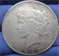 1922-D peace silver dollar