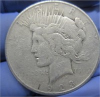 1923-D peace silver dollar