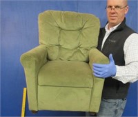 child's size green recliner