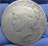 1922-S peace silver dollar