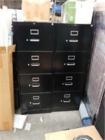 Two Black Filing Cabinets