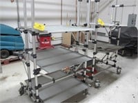 (2) Portable Material Racks/Shelving Units