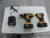 18v Dewalt drill and impact with charger
