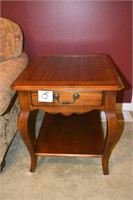 Matching Wooden End Tables W/Drawer - 25.5" T X