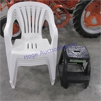 4 lawn & plastic 2 step stool