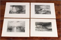 4 Continental JMW Turner Etchings
