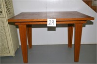 Small Oak Side Table 20" T X 29.5" W X 19.75" D