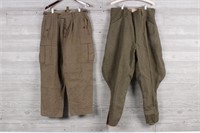 2 Pr Continental Vintage Military Issue Trousers