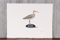 Homage Shorebird Decoy Watercolor