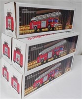 Lot of 5 1986 Hess Red FireTrucks