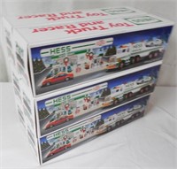 Lot of 6 1991 Hess Trucks w/ Race Car