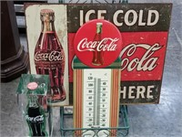 LARGE LOT OF COCA COLA ITEMS, SIGNS AND MORE