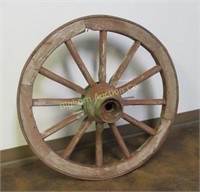 Antique Wooden 12 Spoke Wagon Wheel