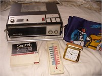 Retro Sony Reel Recorder, Seth Thomas Travel Clock