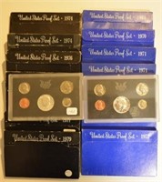 (16) 1969-1979 United States Mint Proof Sets