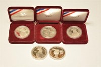 (5) 1983 Olympic Proof Silver Dollar Coins