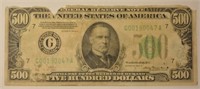 1934-A $500 Bill Federal Reserve Note