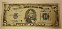 1934 D $5.00 Silver Certificate