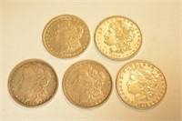 Lot Of 5 1879-1882 Morgan Silver Dollars