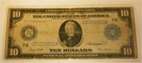 Series Of 1914 $10 Federal Reserve Note Laminated