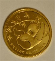 1985 Chinese Panda 1/10th Ounce Gold Coin