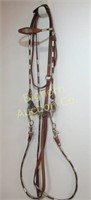 Bridle: Rolled Leather Browband Headstall & Romel